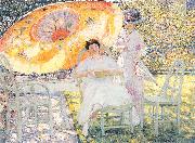 Frieseke, Frederick Carl The Garden Parasol oil on canvas